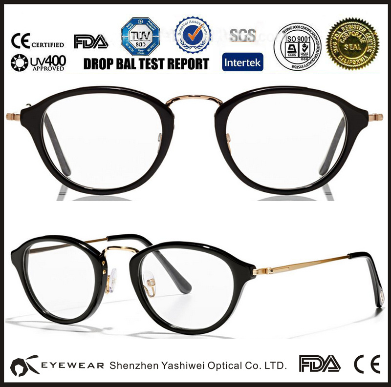 Retro Style Acetate with Metal Eyeglass/Eyewear Frame