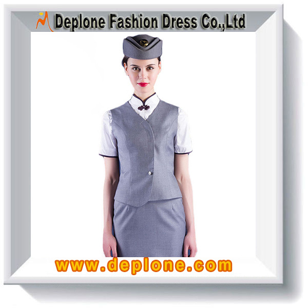 Factory Wholesale Airline Uniform for Stewardess (AU404)