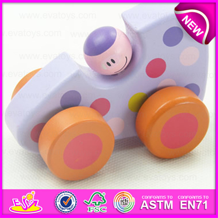 Hot Promotional Colorful Wooden Baby Toy Car, Best Sale Top Grade Wooden Mini Toy Car Baby Car Toys W04A178A