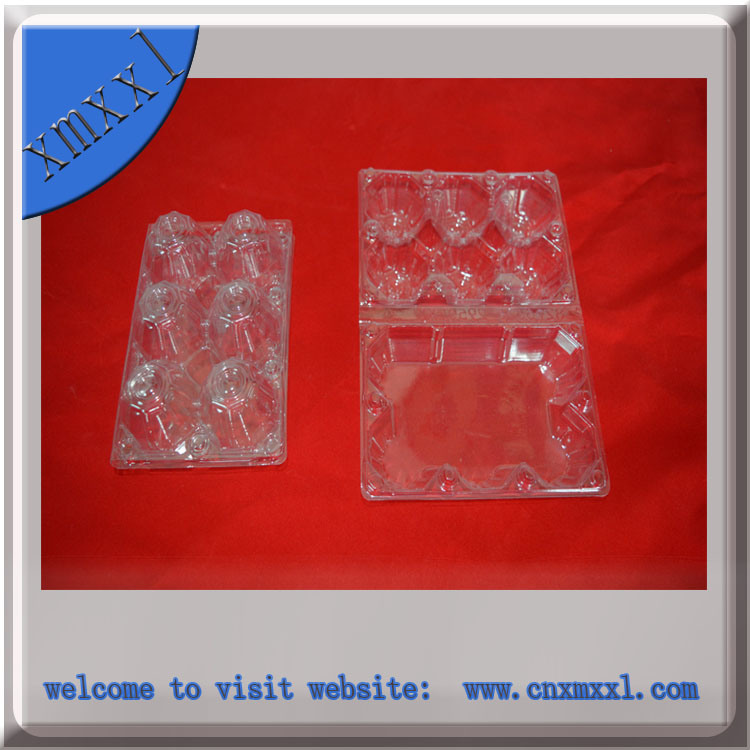 Clear Plastic 6- Pack Egg Packaging