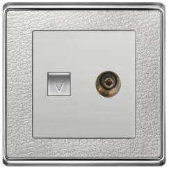 Dermatoglyph Patterntv Socket & Network Telephone Wall Socket (OMY-N8-019)