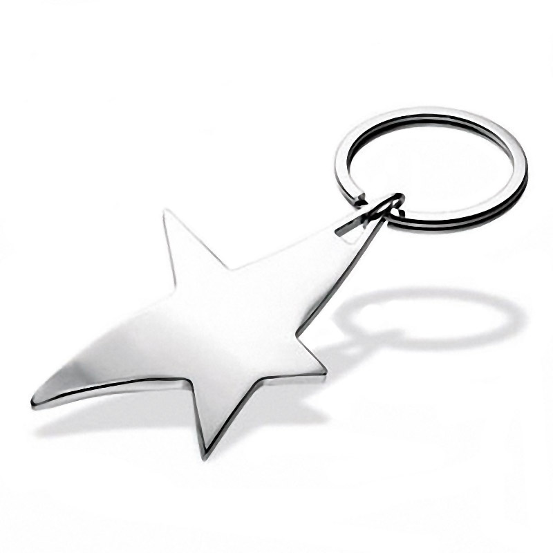 Irregular Star Key Ring Complanate Metal Key Chain (XS-CM016)