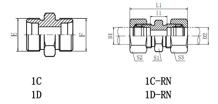 Hydraulic Fitting 1C-1D-B