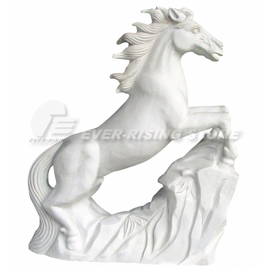 White Marble Horse Carving, Stone Carving