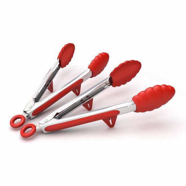 Cooking Kitchen Utensils Food BBQ Silicone Tongs