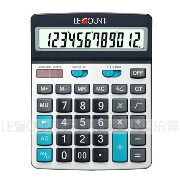 12 Digits Dual Power Desktop Calculator with Decimal and Rounding Selection (LC223A)