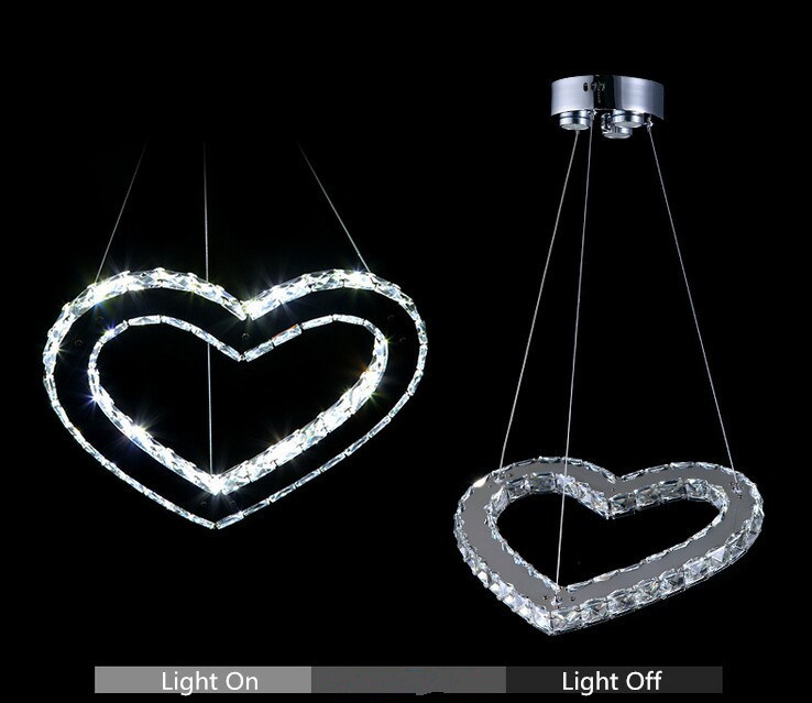Decoration White Unique Lover Romandic Crystal Lighting