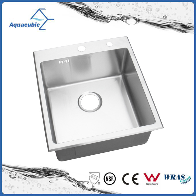 High Quality Single-Bowl Hand Made Sink Stainless Steel Sink (AS4550R)