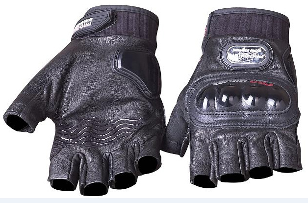 Genuine Goat Leather Injection Fist Protector Rubber Patch Cuff SBR Motorcycle Accessory Glove