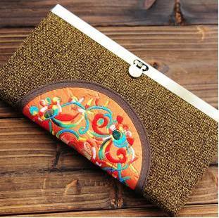Fashion Handbag Handmade Embroidery Embroidery Wallet (QB0401)