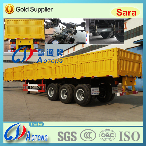 3 Axles Platform Trailer with Side Panels