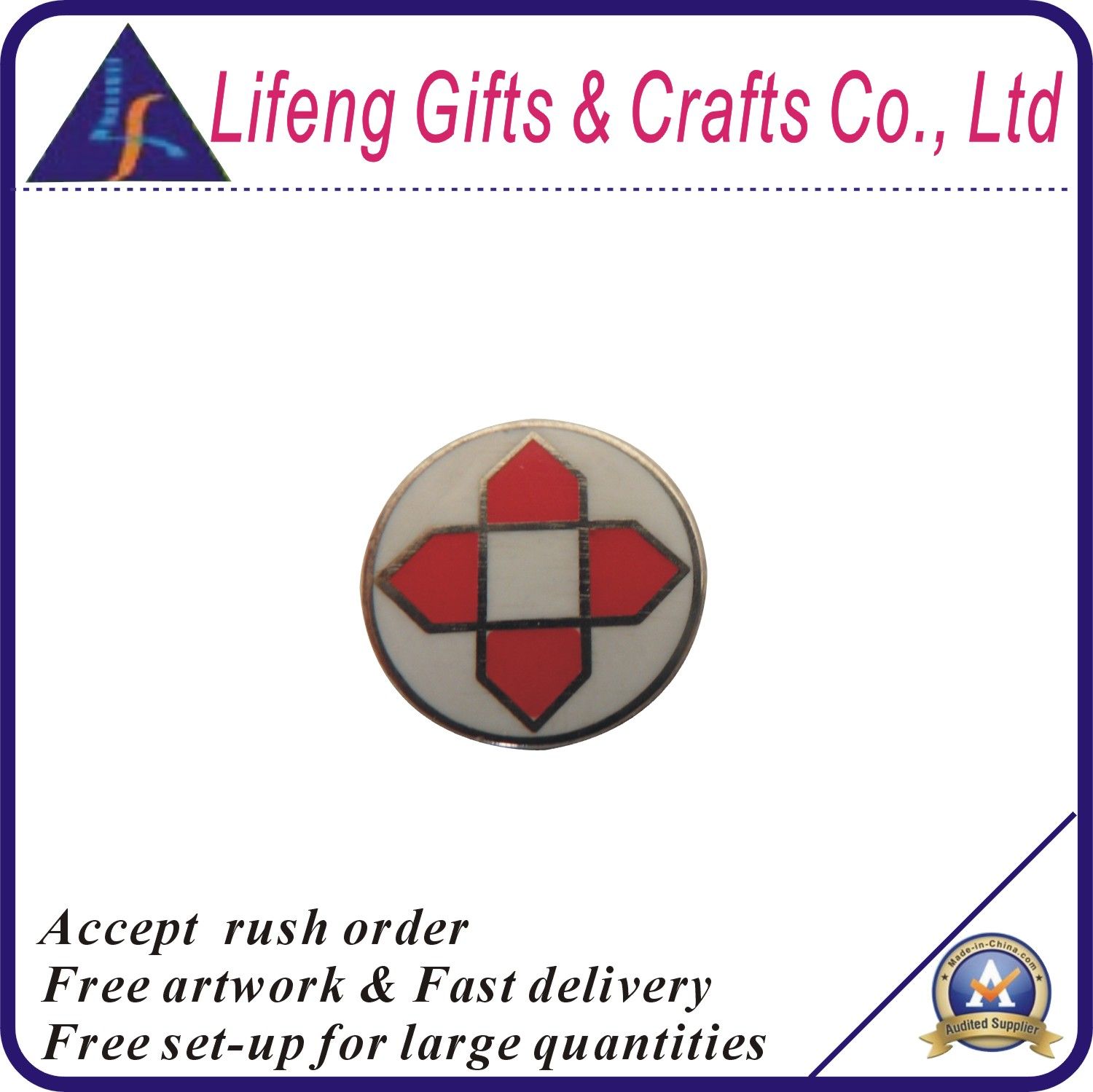 Wholesale Lowest Price Simple Design Enamel Lapel Pins