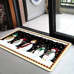 Snowman Pattern Holiday Mat