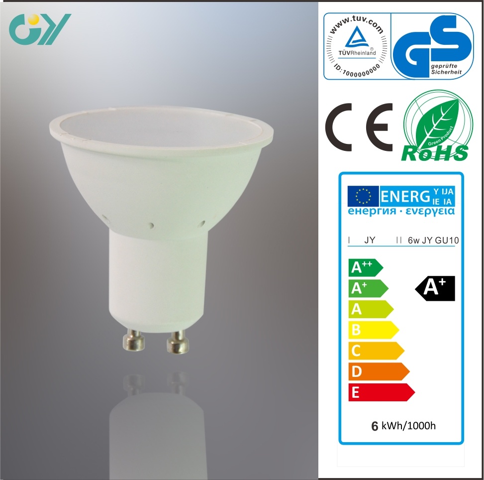 4000k GU10 6W LED Spot Bulb with CE RoHS
