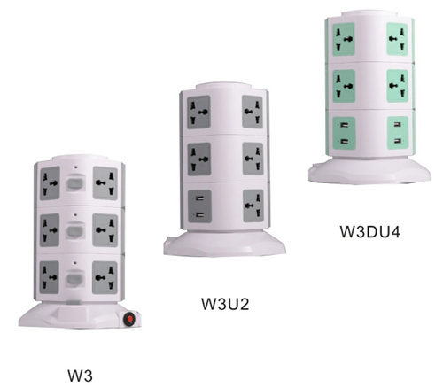 11 Way 2USB Extension Socket, Plug Socke Switch Electrical Socket
