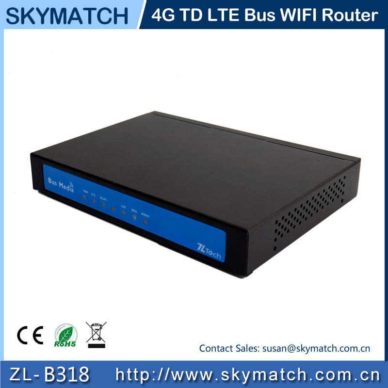 Zl-B318 Cheapest 4G Td/FDD Lte Cellular WiFi Router Bus WiFi Hotspot Repeater Booster with GPRS, VPN, Qos, Management