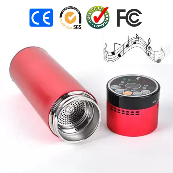 5 in 1 Vacuum Cup Bluetooth Speaker FM Radio LED Answer Calls Music Cup