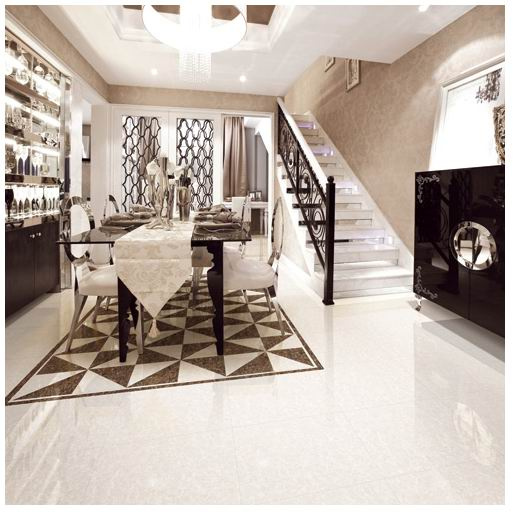 White Pulati Polished Porcelain Floor Tile Building Material (DF603)