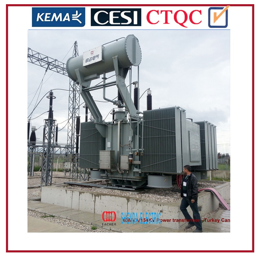 120 Mva 3 Phase Oil Immersed Toroidal 2 Windings Type Power Transformer Substation