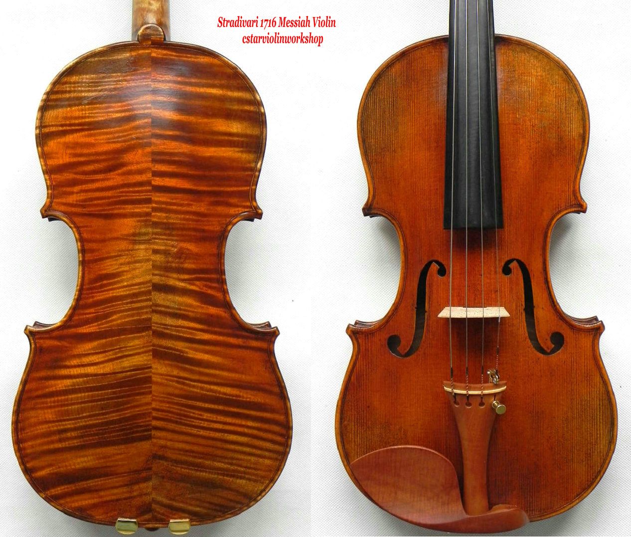 Master Violin 4/4! Strad 1716 Messiah Violin Model! Antique Varnish! Nice Flame Back Violin 4/4 (DL-200)