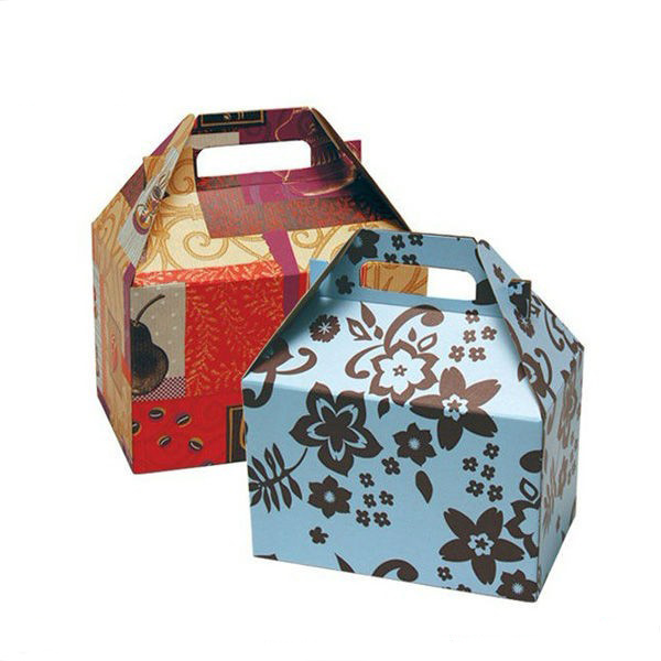Custom Printed Paper Gift Box with Handle