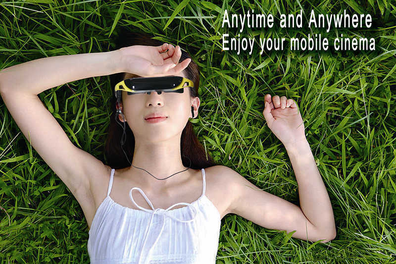 Video Glassess with 84inch 16: 9 Virtual Screen Mobile Theater