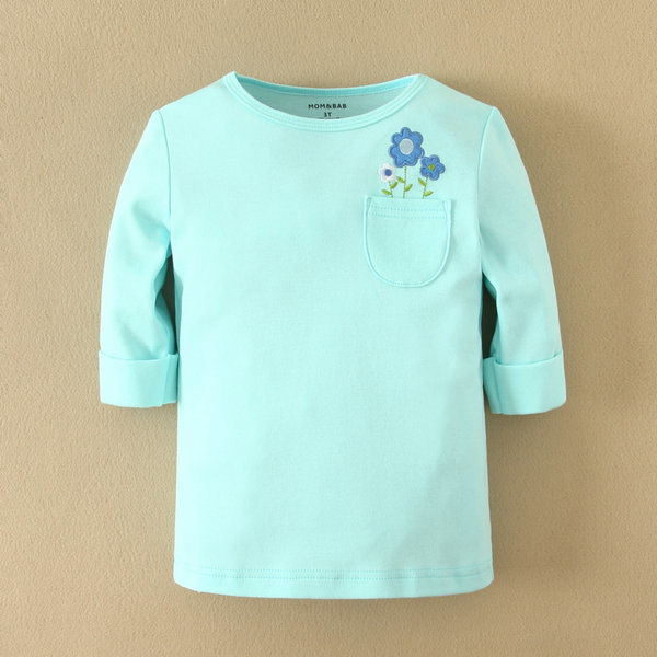 2014 Autumn Kids Girls MID-Sleeved Tee Shirts (141621)