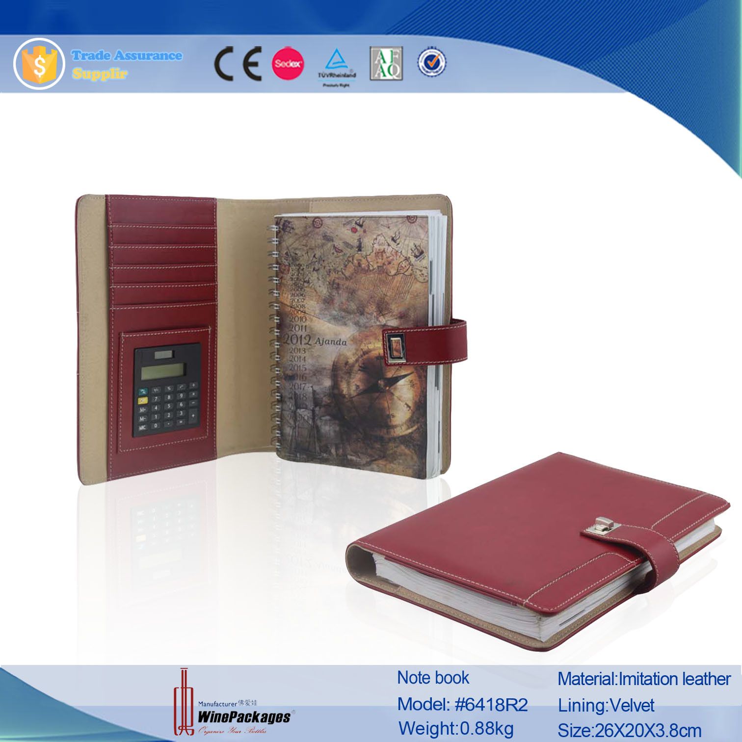 Leather School Exercize Notebook (6418R2)