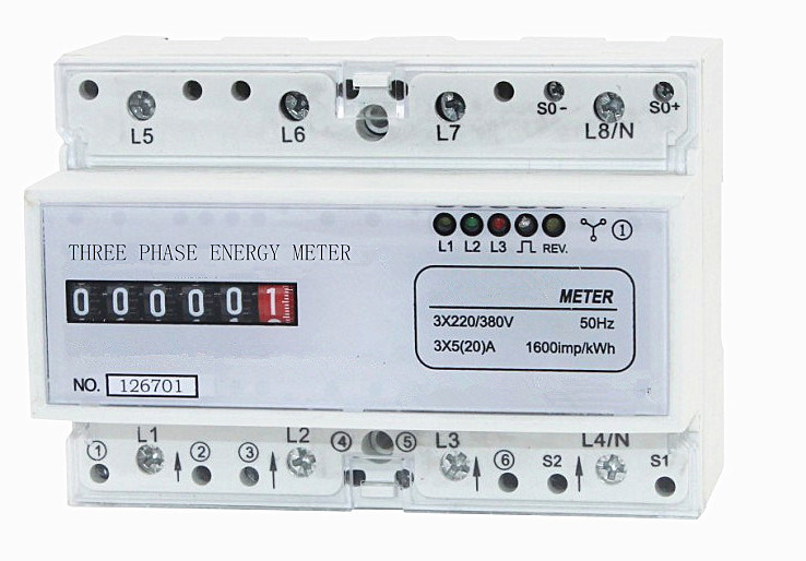 Three Phase DIN-Rail Active Electronic Energy Meter