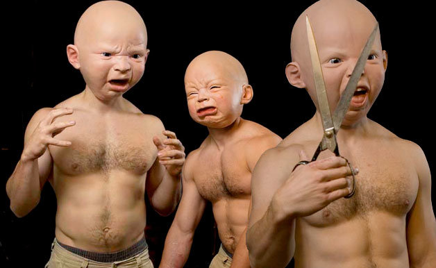 Creep Latex Realistic Crying Baby Masks
