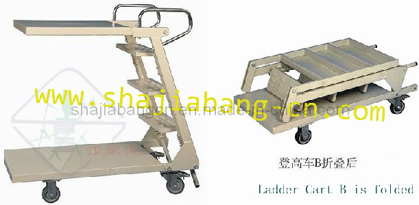 Metal Ladder Cart With Wheels (Ladder Cart-B)