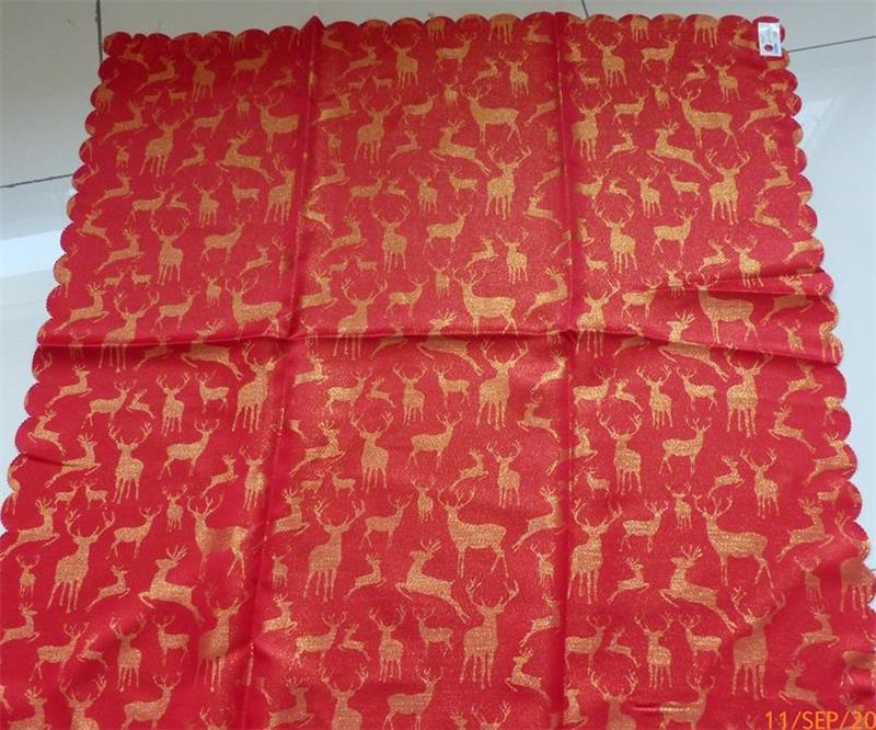 100% Polyester Jacquard Table Cloth with Lurex Thread
