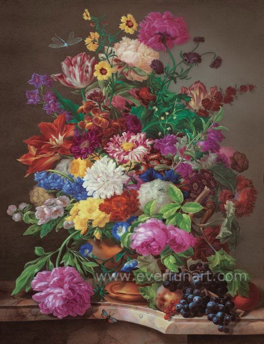 Hand Painted Classical Impressionist Flower Painting