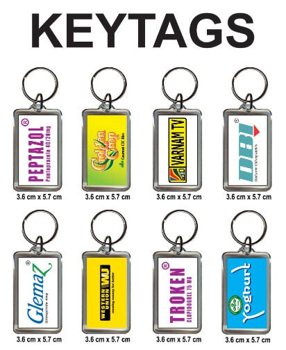 Acrylic Material Keytags with Custom Design