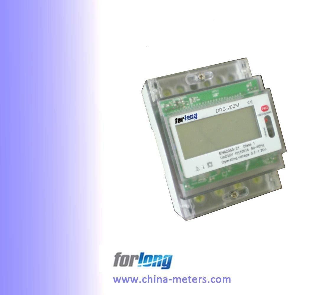 Single Phase DIN Rail Multi-Tariff Meter With Modbus (DRS-202M)
