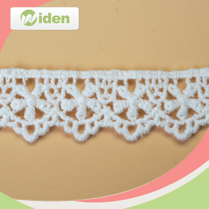 Italian Lace Borders 3D Flower Lace Embroidered Cotton Lace Trim