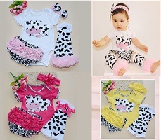 Feikebella Kid Clothing Cotton Short Sleeve Romper with Pants Baby Suit Clothes for 0-2t Form China