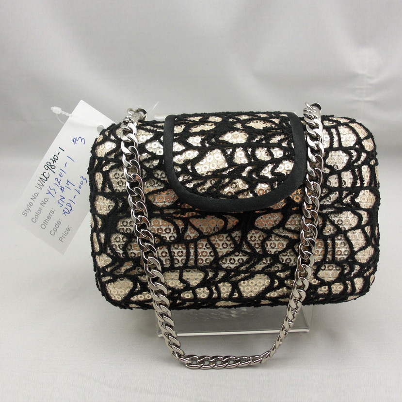 Boxed Sequined Lace Handbags (WNC9830-1)