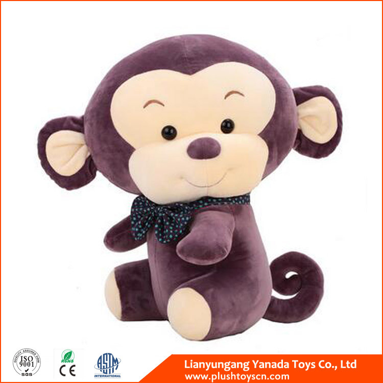 20cm Purple Supper Soft Plush Stuffed Monkey Year Toys