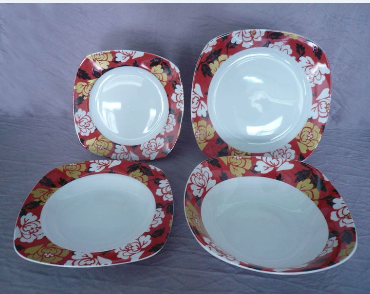 Ceramic Square Dinnerware Set, Ceramic Square Tableware