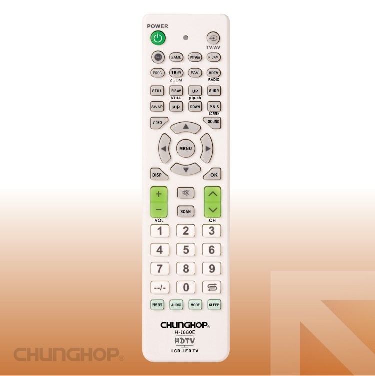 H-1880e Universal LCD/LED /HD TV Remote Control
