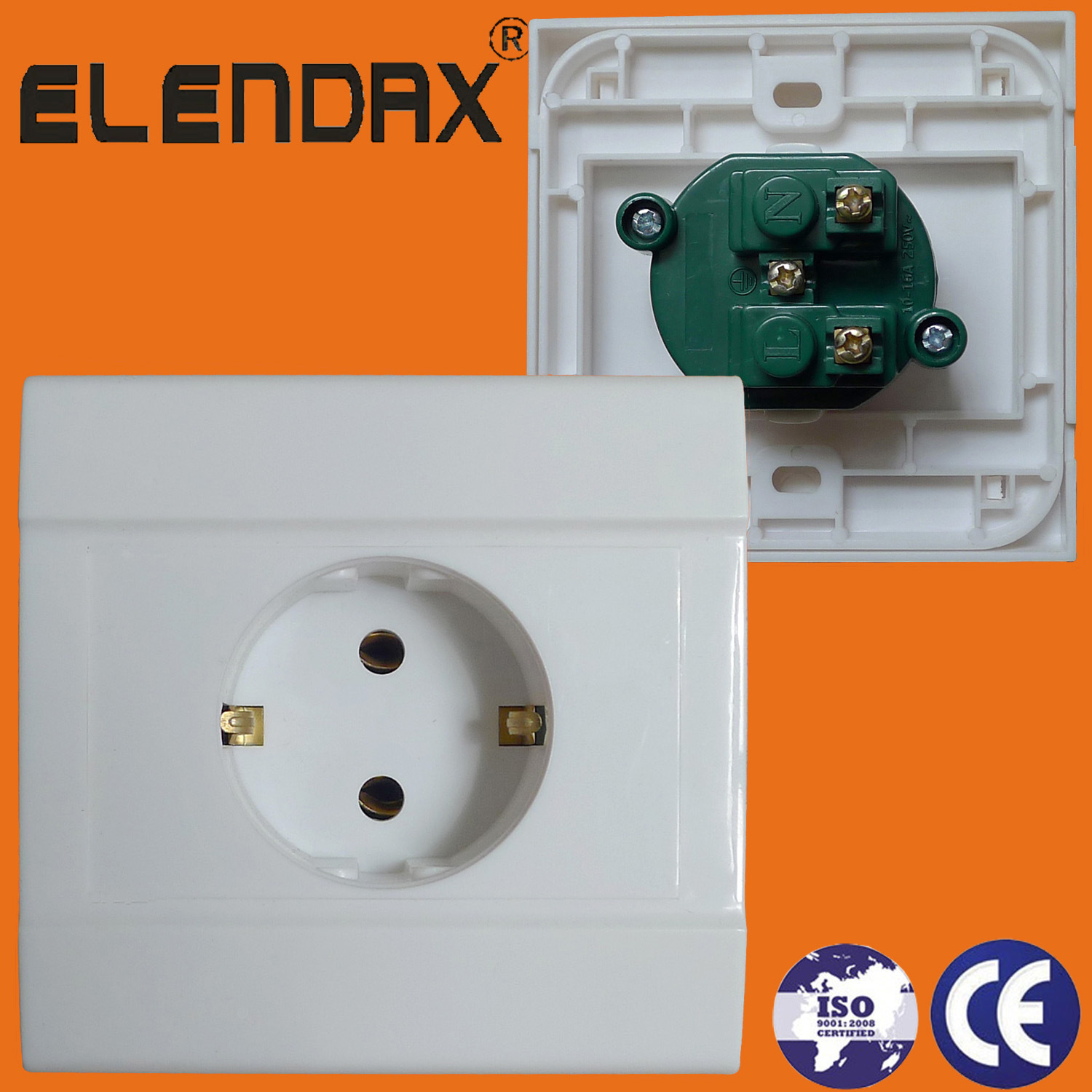 German Style Flush Mounted 16A Outlet (F1210)