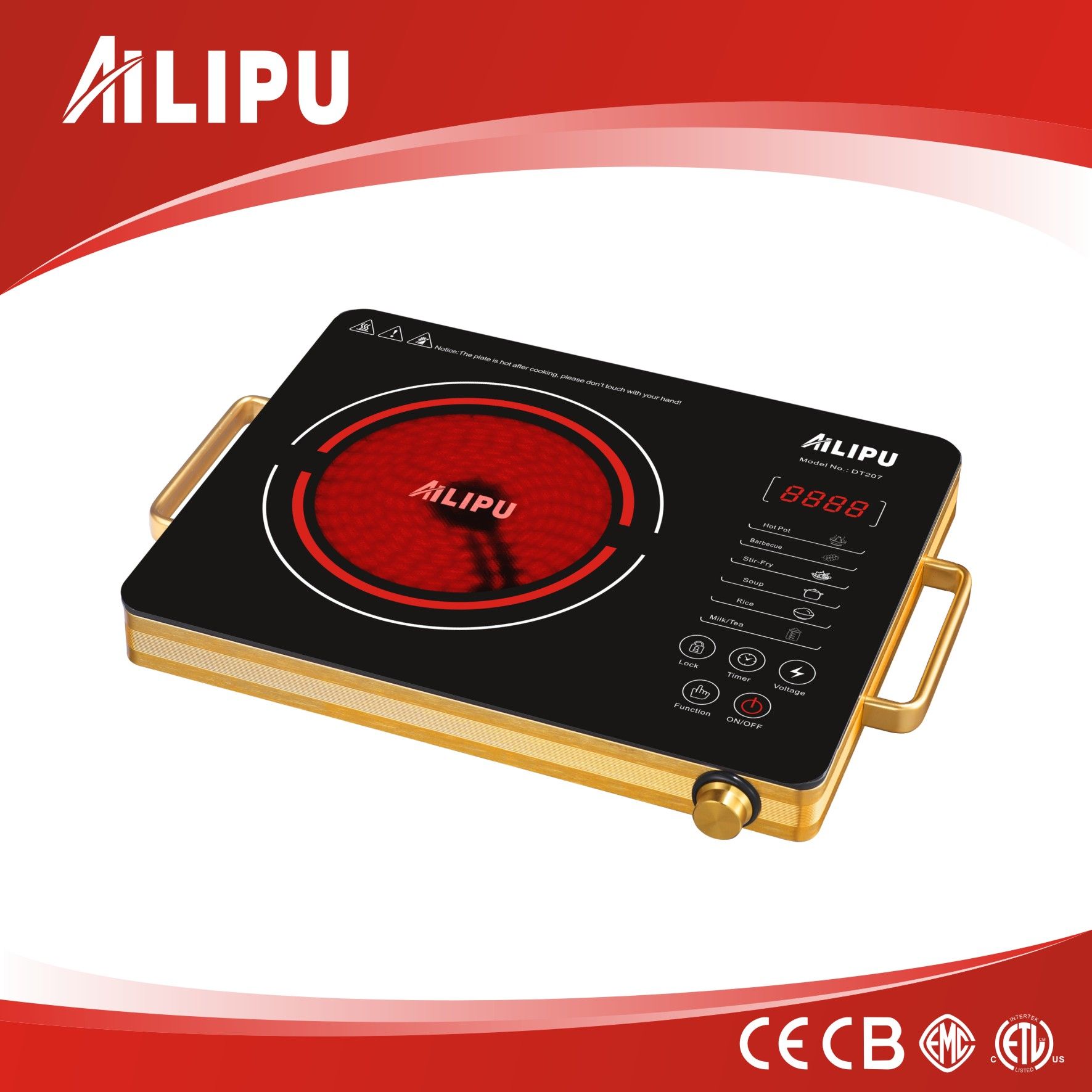 Smart Touch Infrared Cooker with Handle (SM-DT208)