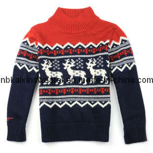 Baby's Turtleneck X-Mas Intarsia Sweater (KX-W79)