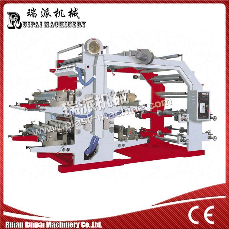 Four High Speed Flexographic Colors Printing Machine