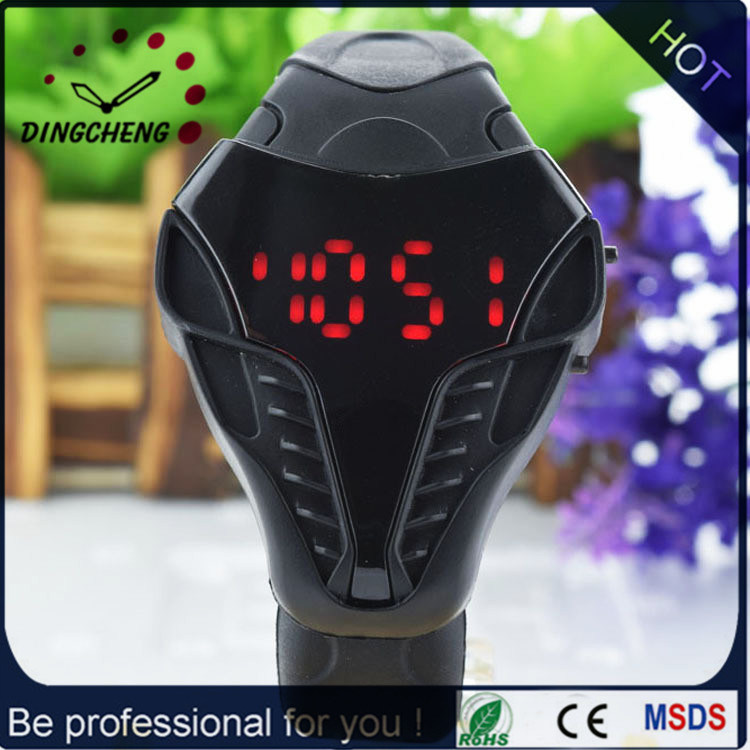 Promotional Silicone Snake Head LED Watch Touch Watches (DC-069)