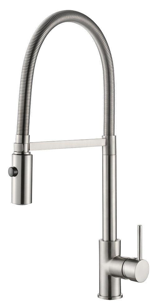 Brushed Nickel PVD Finishing Pull out Kitchen Faucet