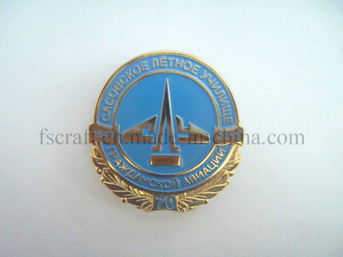Injection Die Struck Safety Pin Badge
