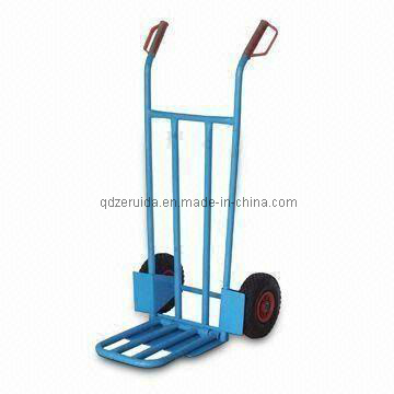 Foldable Toe Plate and Powder-Coated Frame Twin Handle Hand Trolley (HT2060)