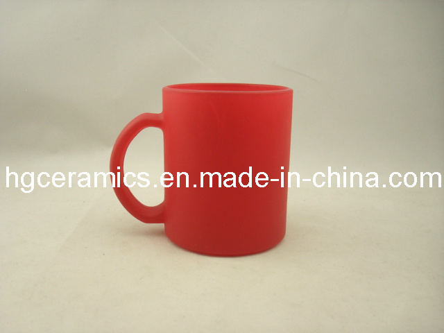 Red Color Change Glass Mug, Color Change Glass Mug